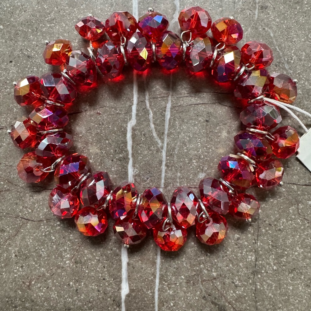 Elegant Red Crystal Bracelet
